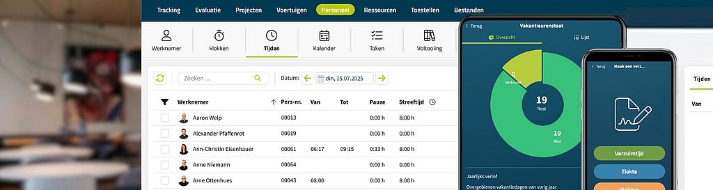 Digitale werktijdregistratie van geoCapture