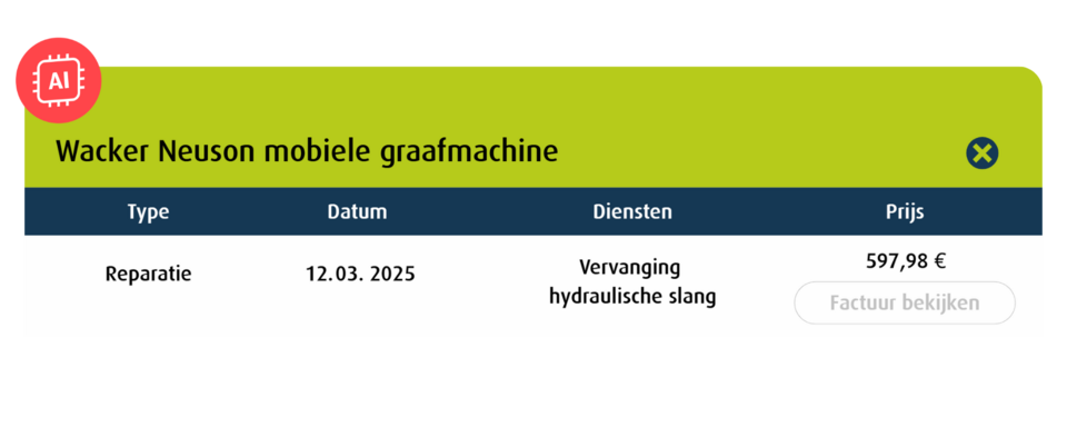 AI-facturen in het geoCapture portaal