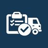 Pictogram vrachtwagen met checklist