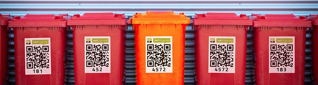 Container met QR-code